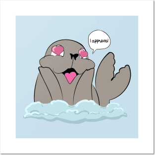 Cute Ocean Seal of Approval Posters and Art